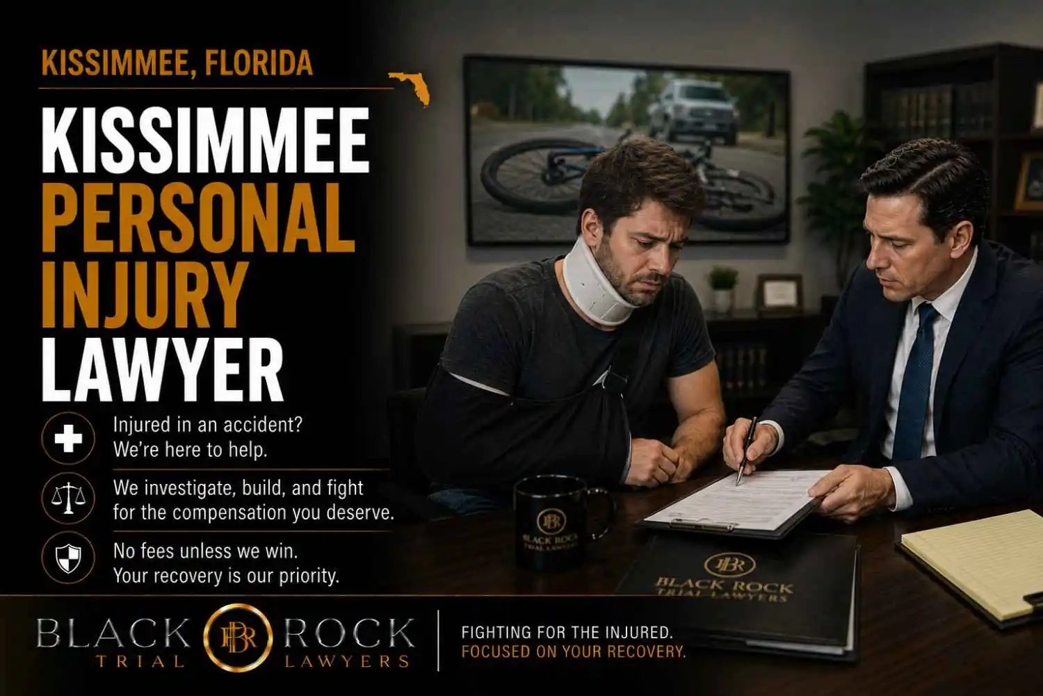 Pleaes change the "Kissimmee Car Accident Lawyer instead old Largo Car Accident Lawyer and change the Car Accident image with different Car Accident image. please use totally new and different Car Accident image