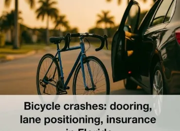 Bicycle Crashes in Florida: Doorings, Lane Positioning, and Insurance Options
