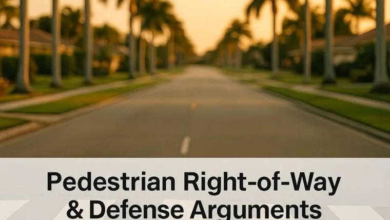 Pedestrian Right-of-Way and Common Defense Arguments in Florida Injury Cases