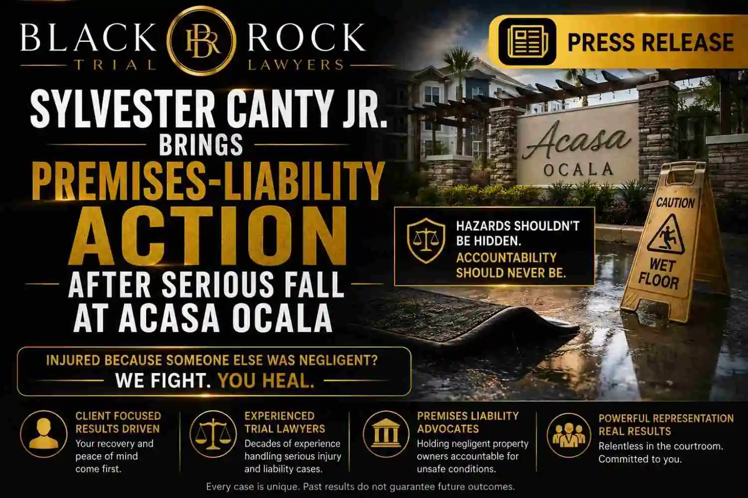Sylvester Canty Jr. Brings Premises-Liability Action After Serious Fall at Acasa Ocala