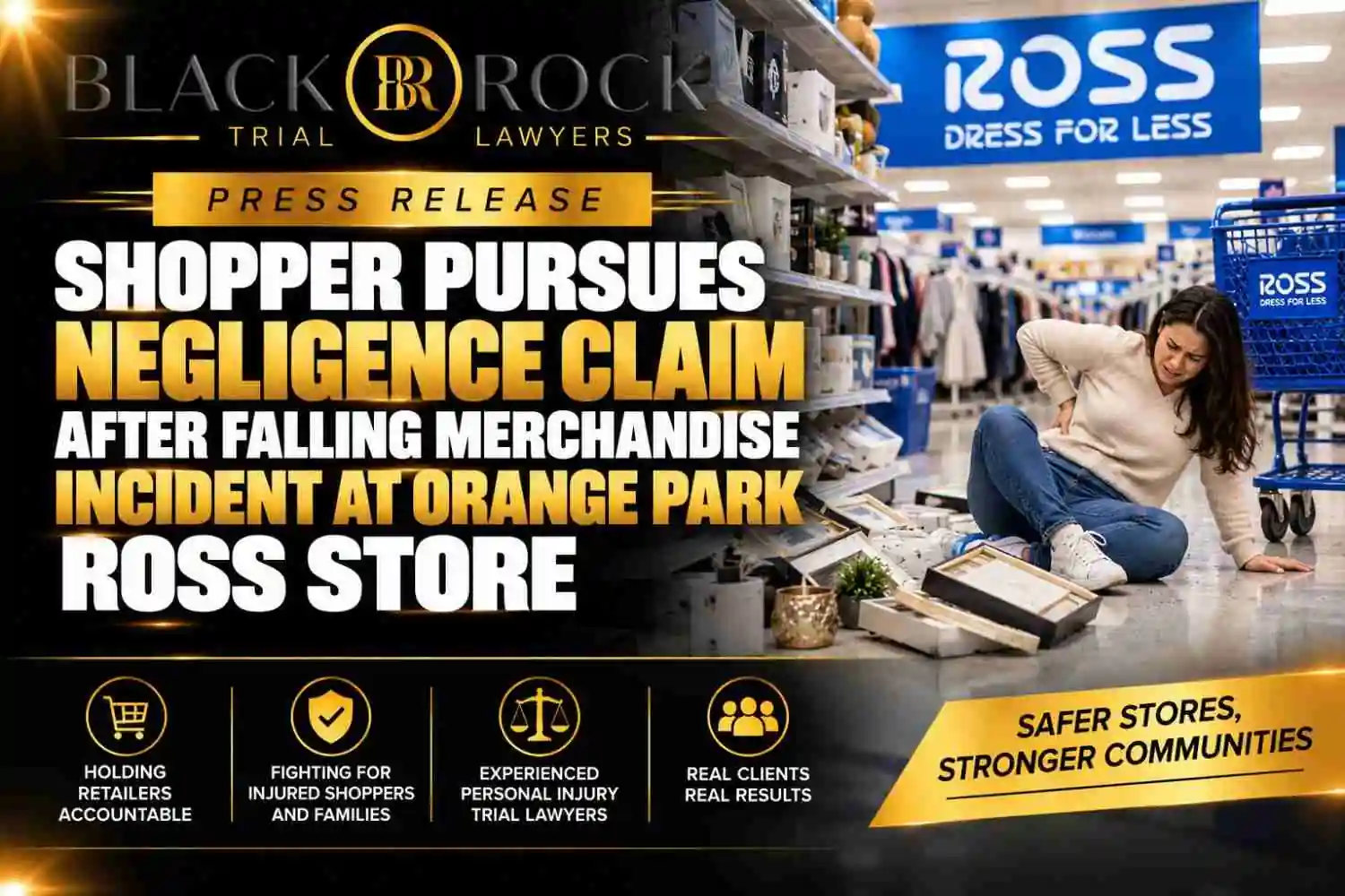 Shopper Pursues Negligence Claim After Falling Merchandise Incident at Orange Park Ross Store